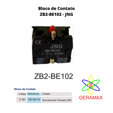 BLOCO CONTATO NF P/ BOT LAY5 BE102 JNG
