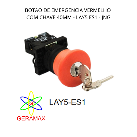 BOTAO EMERG VM CHAVE 40MM ES14 - JNG