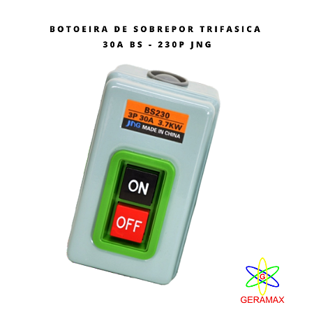 BOTOEIRA SOB 30A ON-OFF - BS 230B - JNG