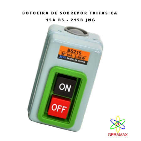 BOTOEIRA SOB 15A ON-OFF - BS 215B - JNG