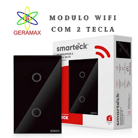 INTERRUPTOR WIFI 2 TECLAS TOUCH - PTO - SMARTECK