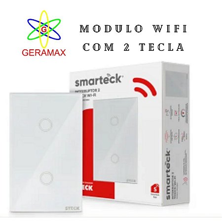 INTERRUPTOR WIFI 2 TECLAS TOUCH - BCO - SMARTECK