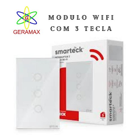 INTERRUPTOR WIFI 3 TECLAS TOUCH - BCO -  SMARTECK