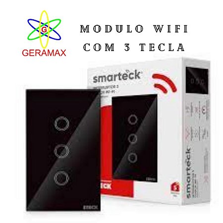 INTERRUPTOR WIFI 3 TECLAS TOUCH - PTO - SMARTECK