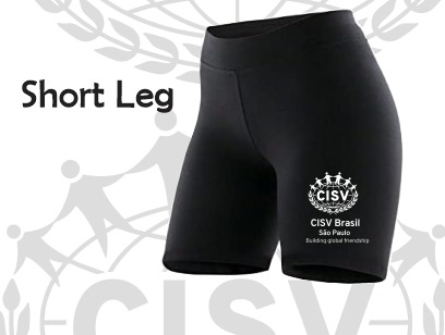 Shorts leg PRETO LYCRA logo CISV