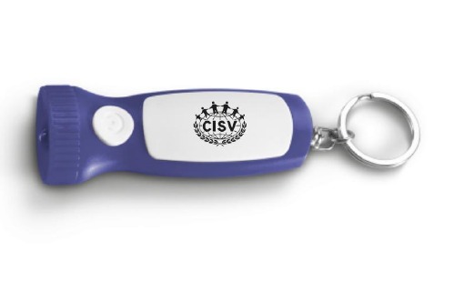 Lanterna chaveiro com logo CISV