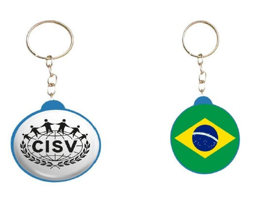 Chaveiro dupla face logo CISV