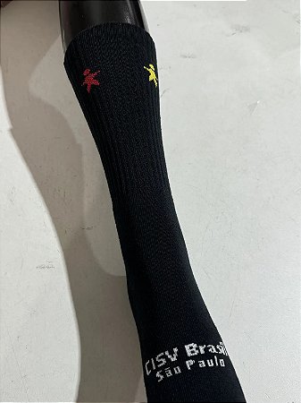 Meias Pretas  com Logo  CISV Colorido