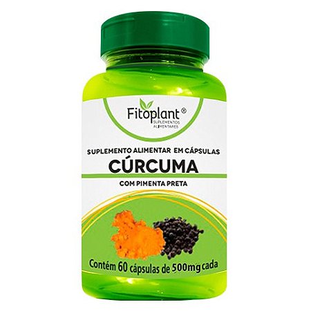 Encapsulado Cúrcuma com Pimenta Preta 500mg (60caps) Fitoplant