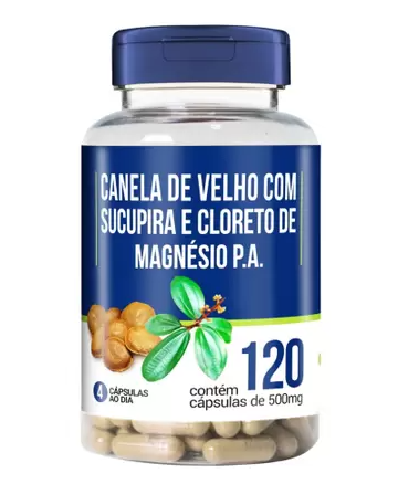 Encapsulado Canela de Velho com Sucupira e Cloreto de Magnésio P.A. 500mg (60 caps) Natuvite