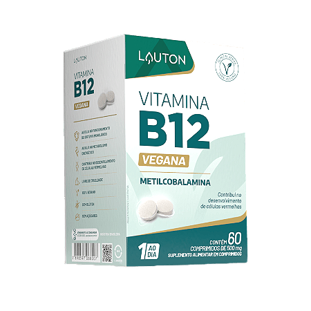 Encapsulado Vitamina B12 Vegana 500mg (60 caps) Lauton