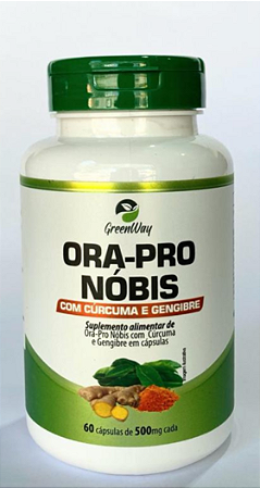 Encapsulado Ora pro Nóbis com Cúrcuma e Gengibre 500mg (60 caps) GreenWay