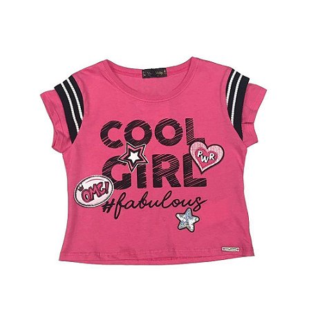 Blusa Infantil Feminina Cool Girl Pink - Vic & Vicky