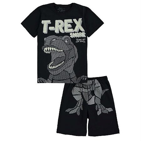 Pijama Infantil Masculino T-Rex - Luc.Boo