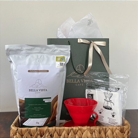 Kit Café Especial 1kg GRÃOS - Complexo e porta Filtro