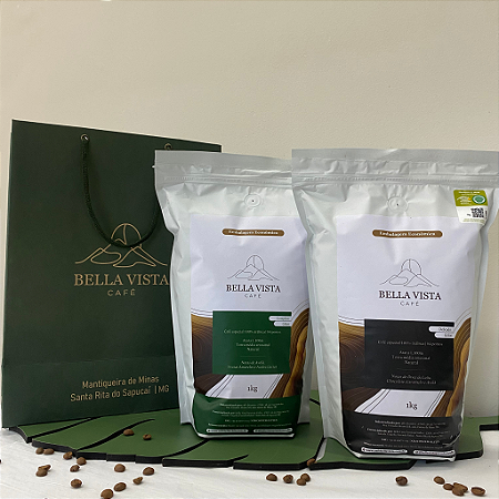 Kit 2 Cafés Especiais 1kg GRÃOS - Delicado e Complexo