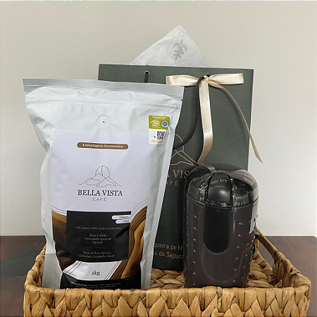 Kit Café Especial 1kg GRÃOS - Delicado e Moedor Elétrico Cadence