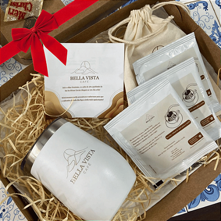 Kit Copo Térmico Bella Vista + Drip Coffee Delicado 5un