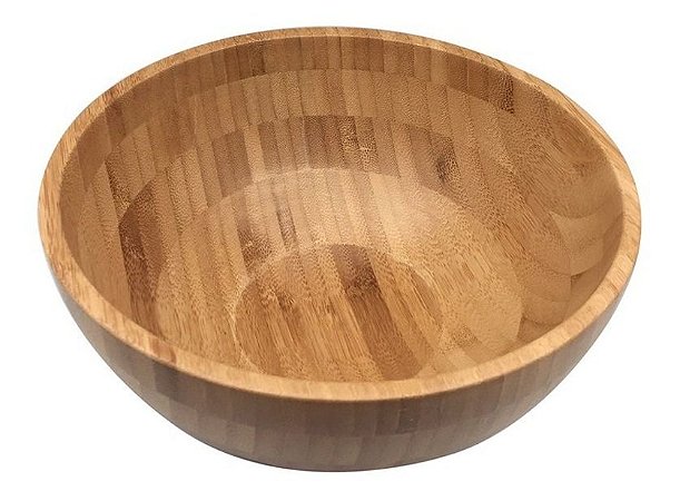 Bowl Saladeira De Bambu Natural Multiuso Tigela Oikos 28cm