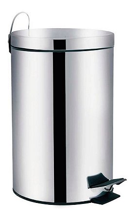 Balde do lixo cozinha pedal aço inox gerra 30l