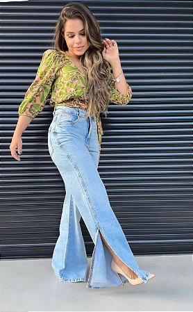 Calça Jeans Flare