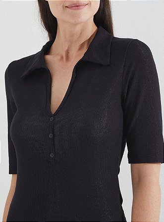 Blusa Canelada Com Brilho Fórum