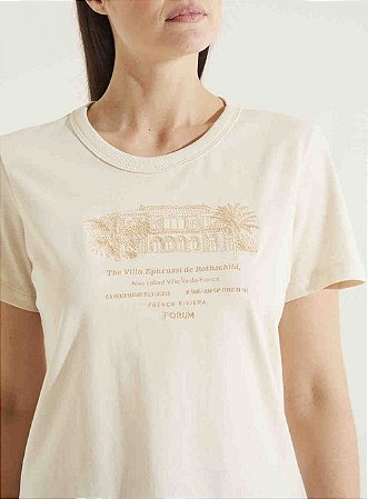 Camiseta Estampada Bordada Fórum