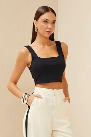 Top Cropped Reto Preto Fórum