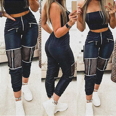 calça jogger feminina tactel