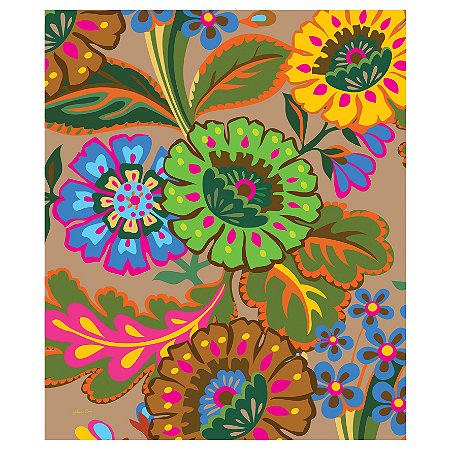 Canga Panneaux em crepe chiffon