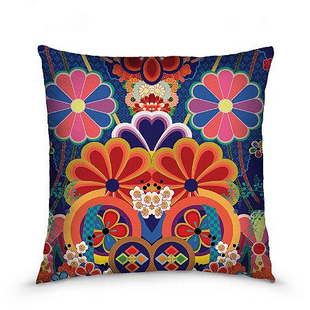 Capa de almofada estampada 45x45cm
