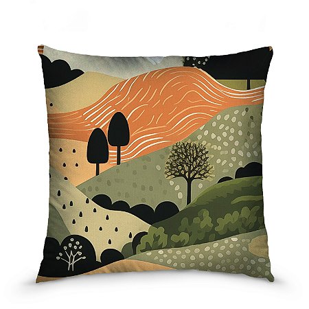 Capa de almofada estampada 45x45cm