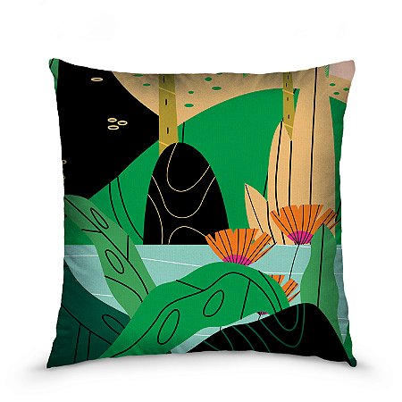 Capa de almofada estampada 45x45cm