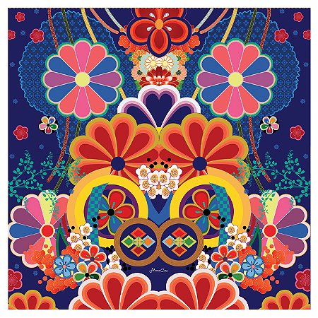 LENÇO QUADRADO EM CREPE 90 x 90 cm