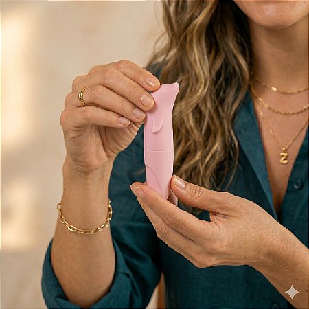 Vibrador Ponto G Golfinho MyVibro MyVib – Toque Aveludado - Rosa Claro