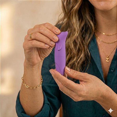 Vibrador Ponto G Golfinho MyVibro MyVib – Toque Aveludado - Lilás