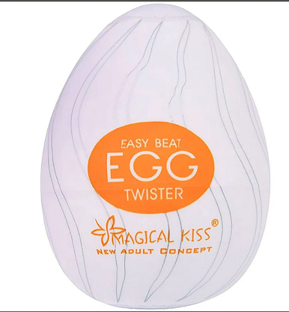 Masturbador Masculino Egg 'TWISTER' Laranja Para Masturbação