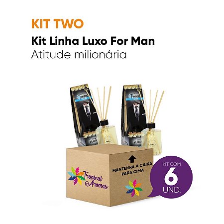 Kit Revenda Difusor Linha Luxo For Man 350 ml 6 UN - Tropical Aromas