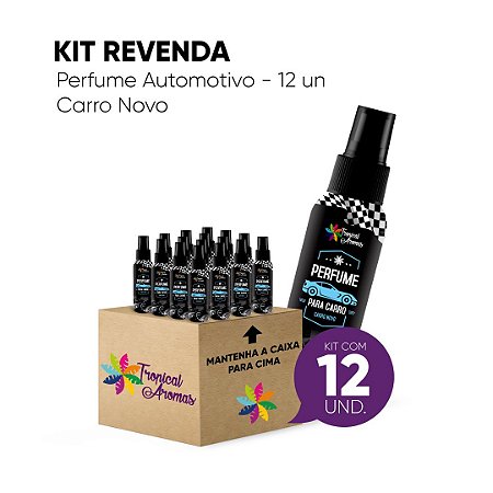 Kit Revenda Spray Automotivo Carro Novo 60 ml -12 UN