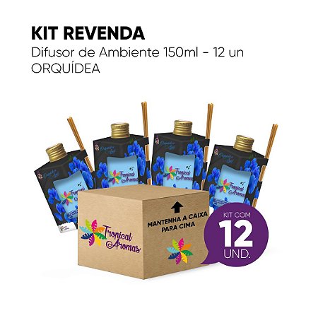 Kit Revenda Difusor De Ambiente Orquídea 150ml - 12 UN