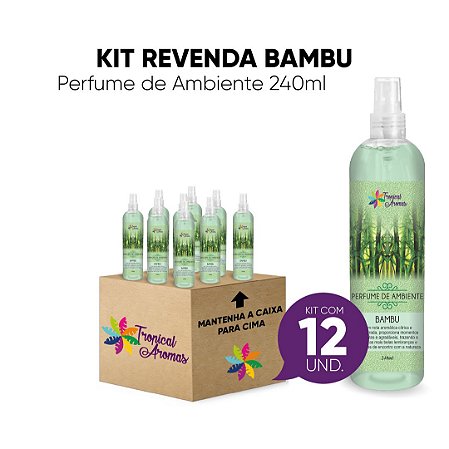 Kit Revenda Perfume de Ambiente Bambu 240 ml - 12 UN