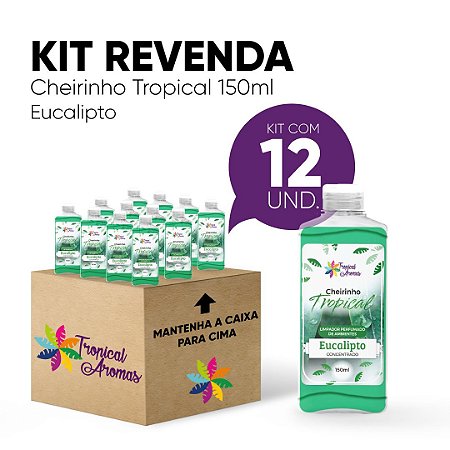Kit Revenda Limpador Concentrado Cheirinho Tropical Eucalipto- 150 ml