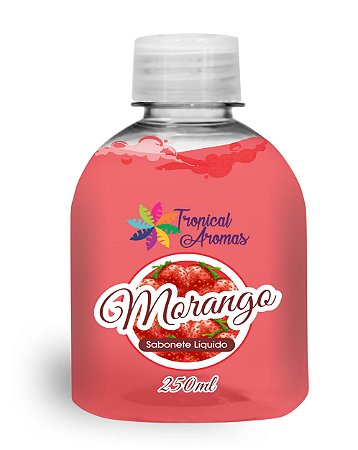 Refil Sabonete Líquido  Morango 250ml - Tropical Aromas