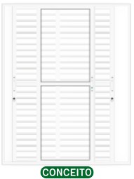 PORTA BALCÃO 3 FOLHAS MÓVEIS - BRANCO