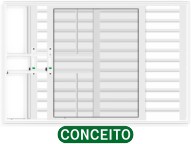 VENEZIANA 3 FOLHAS C/GRADE - BRANCO
