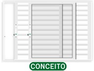 VENEZIANA 3 FOLHAS S/GRADE - BRANCO