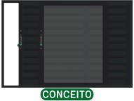 VENEZIANA 3 FOLHAS S/GRADE - BLACK