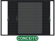 VENEZIANA 3 FOLHAS MÓVEIS S/GRADE - BLACK