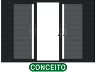 VENEZIANA 6 FOLHAS S/GRADE - BLACK