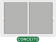 VITRÔ PANORÂMICO 2 FOLHAS MÓVEIS S/GRADE - BRANCO